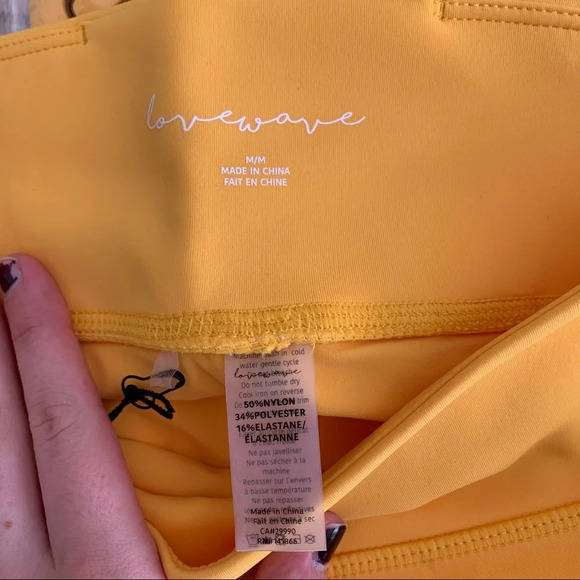 Revolve lovewave leggings size medium yellow high rise crop leggings - Picture 4 of 4